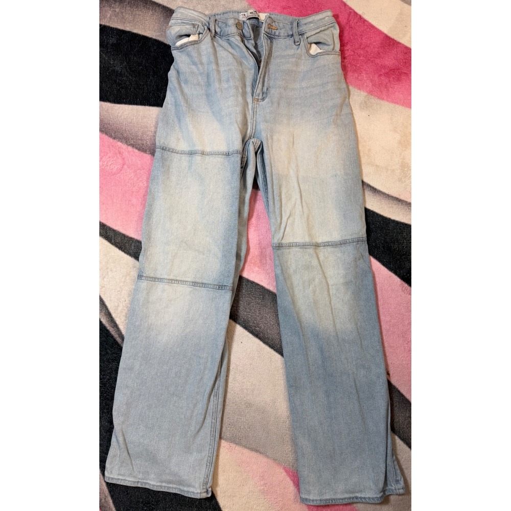 Hollister Curvy Ultra High-Rise Dad Jeans Light Wash W30 L31 11R Vintage Stretch